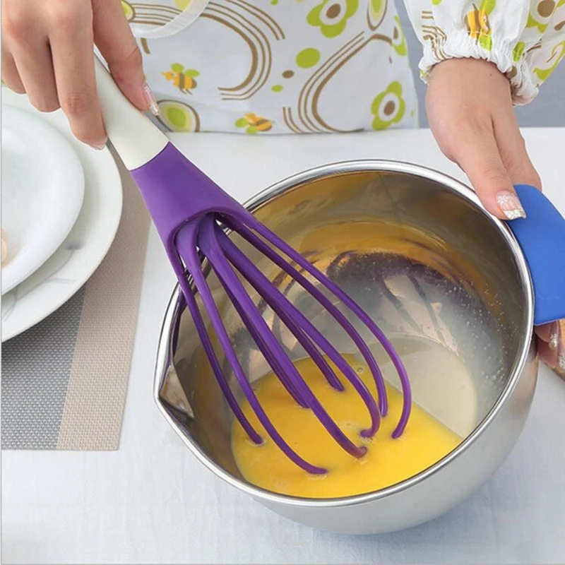 WALFOS Rotatable Mixer 2in1 Rotatable Egg Beaters Food-Grade Whisk Cook Tools Kitchen Blender Detachable Washable Egg Mixer