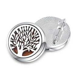 2019 Exquisite Brooch Aroma Diffuser Life Tree Stainless Steel Pendant Essential Oil Aromatherapy Perfume Lockets Brooch Jewelry