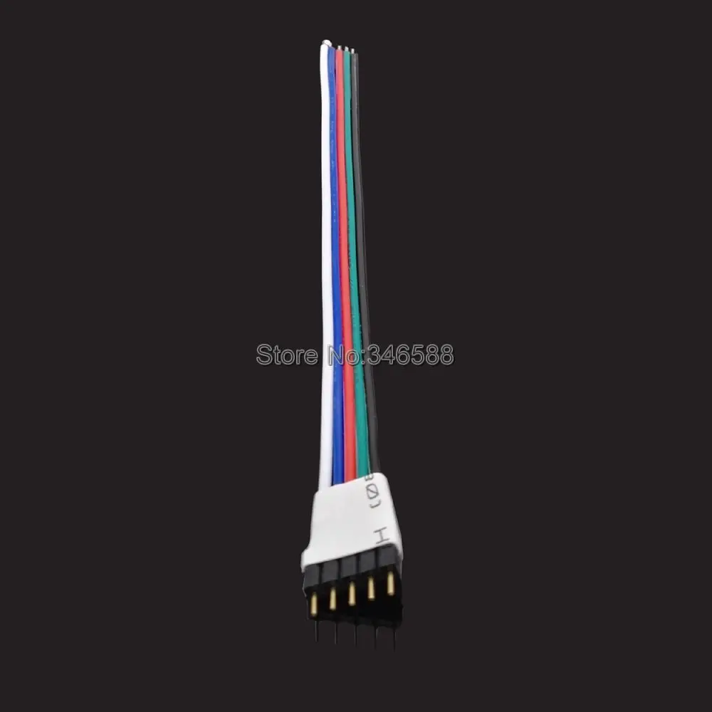 10 قطعة/الوحدة 5 دبابيس دبوس الذكور rgbw الروابط مع 15 سنتيمتر سلك كابل ل 5050 smd led rgbw أو rgbww بقيادة قطاع الخفيفة