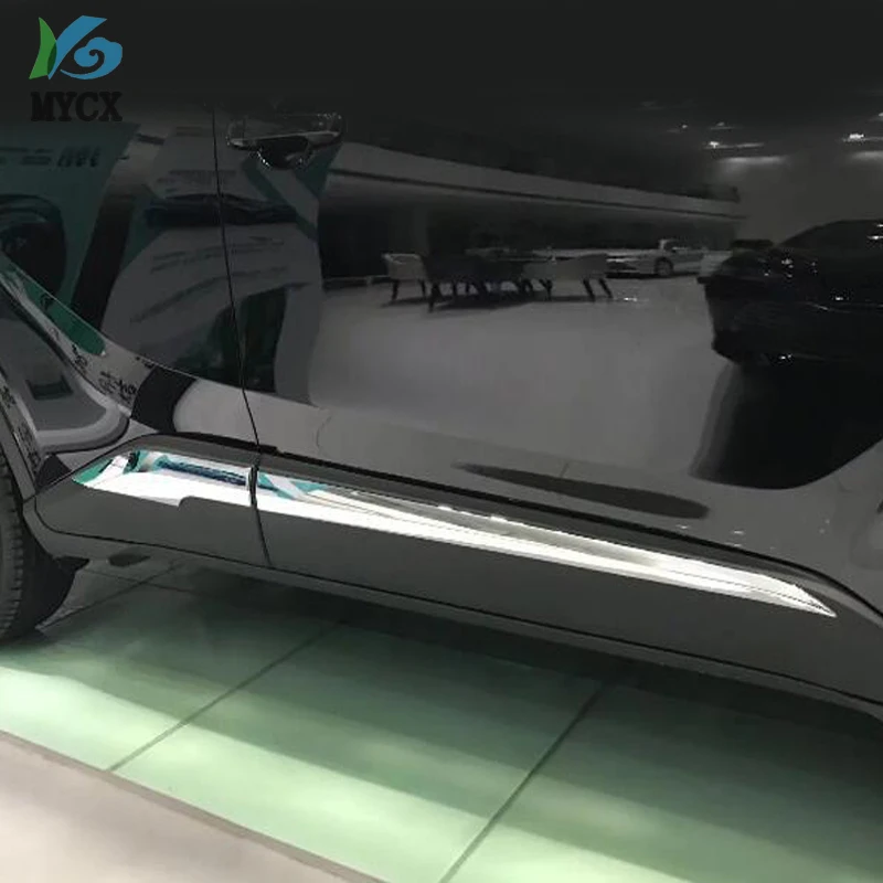 Włókno węglowe do Toyoty C-HR CHR 2016 2017 2018-2020 ABS Chromowana osłona boczna drzwi Akcesoria do stylizacji samochodu 4 sztuki — zdjęcie 6