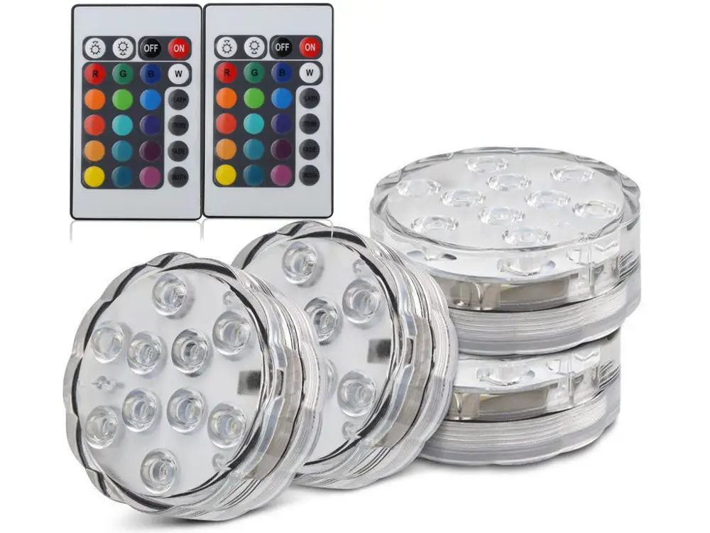 

50*RGB Submersible LED Light Battery Operated Multi Color Remote Controlled Waterproof Light wedding centerpieces party Lamp