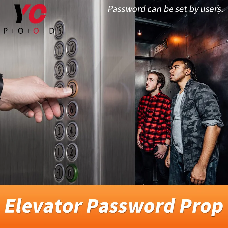 Imagem -02 - Yopood Elevador Senha Prop Escapar Quarto Jogo Vida Real Entrada Senha Correta para Fazer a Tela de Exibição ir de a em Seguida Abrir