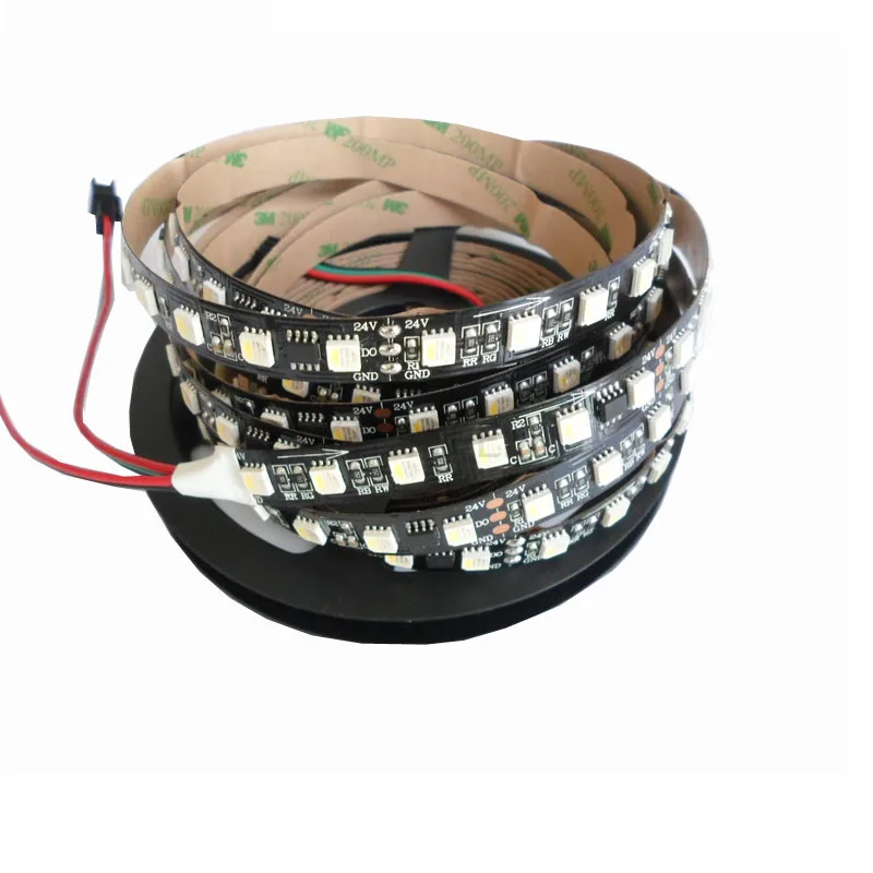 5mX Addressable UCS2904 5050SMD RGBW LED color changing  digital LED strip DC24V input 72LED/m 12IC/m