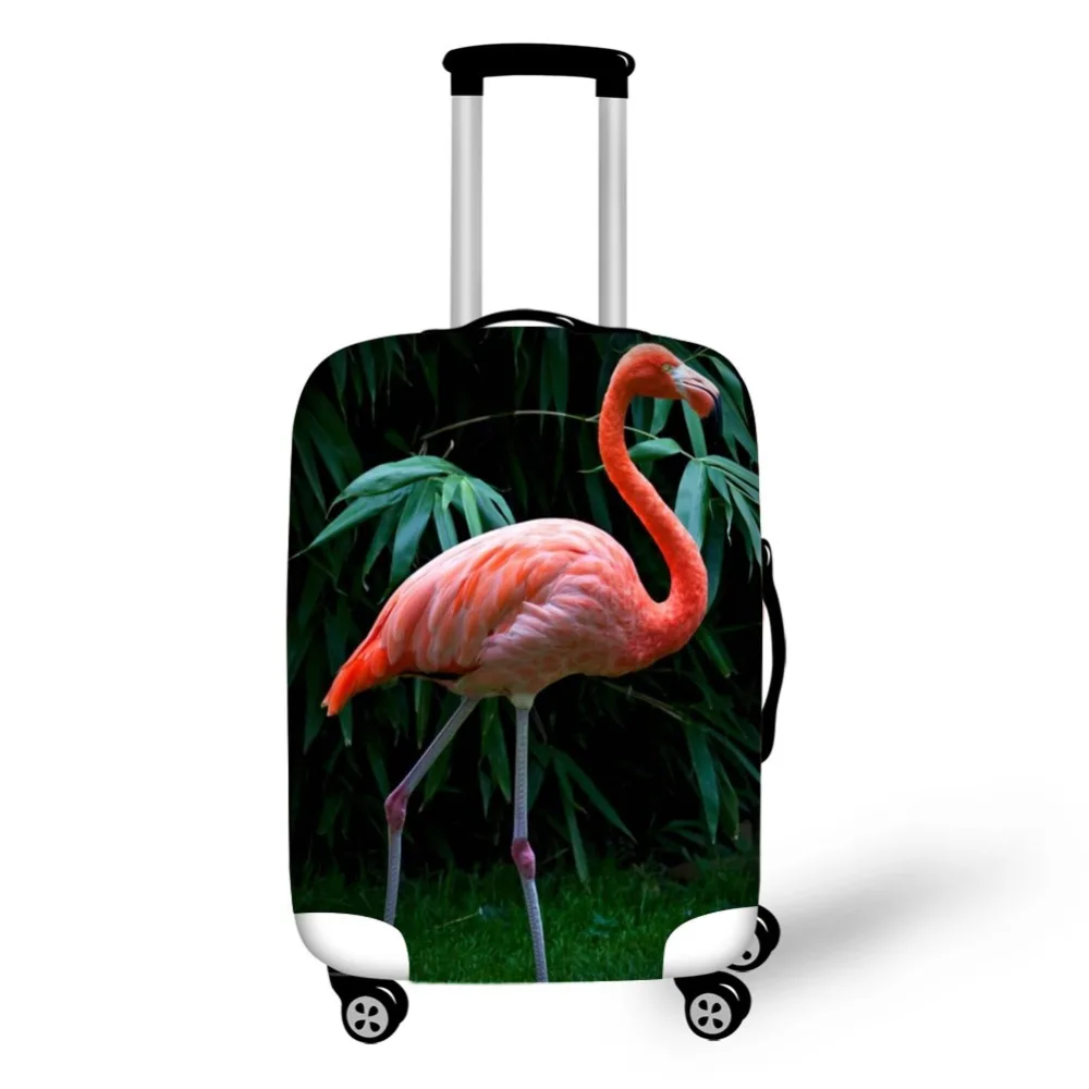 Red Birds Flamingo Print Travel Accessories Suitcase Protective Covers 18-32 Inch Elastic Luggage Dust Cover Case Stretchable