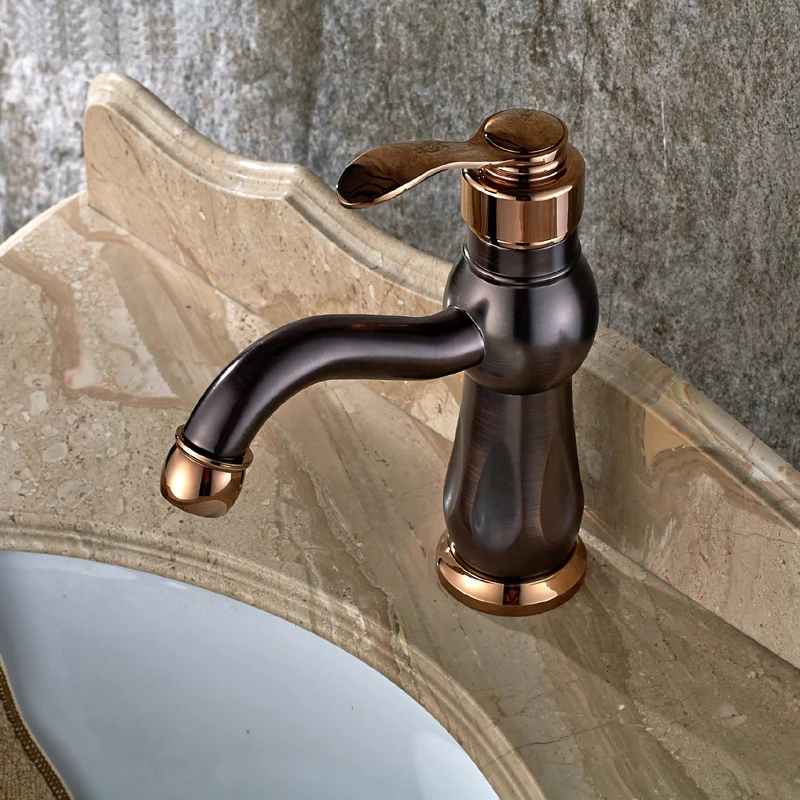 

Copper basin faucet mixer hot and cold, Antique ORB sink basin faucet water tap, Oil Rubbed Bronze bathroom wash basin faucets