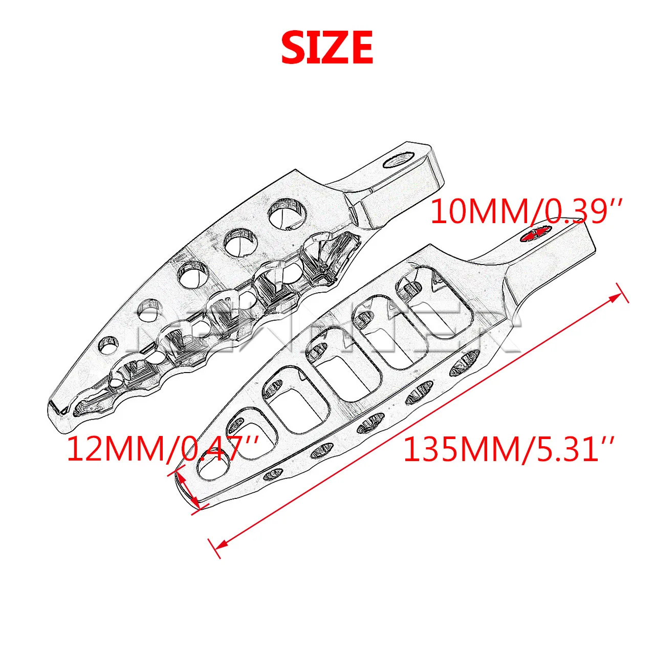 Motorcycle Footrests 45 Degrees Male-Mount CNC Footpeg Pedal Foot Pegs For Harley Sportster 883 1200 XL XR Touring Dyna Softail