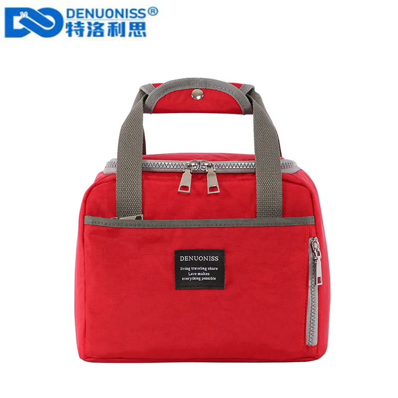 DENUONISS Waterproof Insulated Lunch Bags Oxford Travel Necessary Picnic Pouch Unisex Thermal Dinner Box Food Case