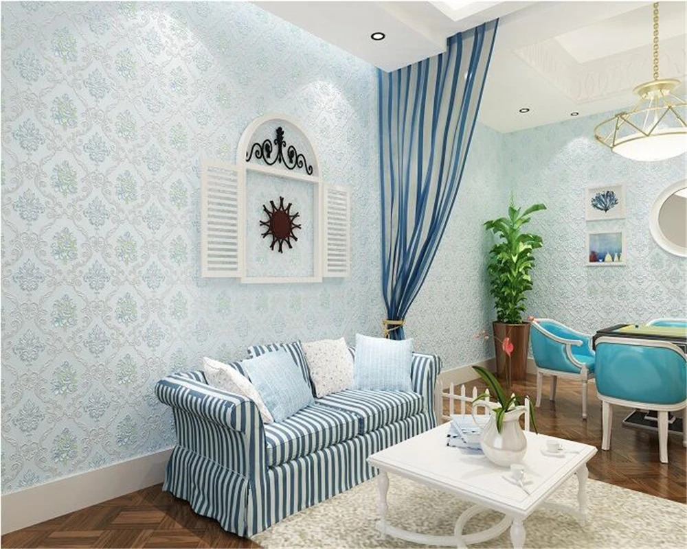 beibehang New 3D pastoral non - woven wallpaper vertical striped floral warm bedroom guest room papel de parede 3d wallpaper