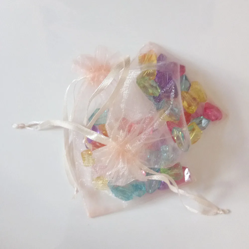 Bolsa de Organza de 11x16cm, 50 Uds., embalaje de joyería, bolsa de exhibición de joyería, bolsas de regalo para boda, bolsa con cordón, bolsa de almacenamiento de viaje para mujer