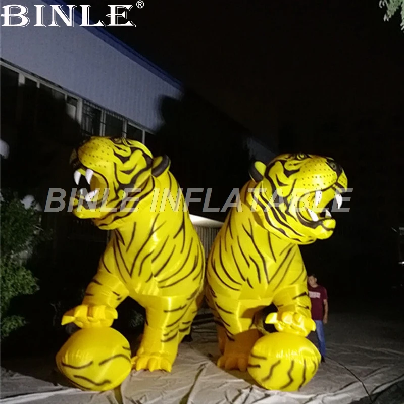 

Factory outlet full colored giant inflatable tiger balloon with balls large animal mascot advertising decoration