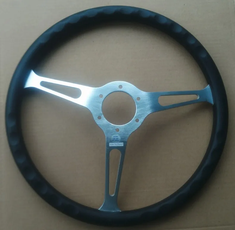 high quality  15inch 380MM  PU leather Polyurethane Foam racing steering wheel 3X universal car  leather steering wheels