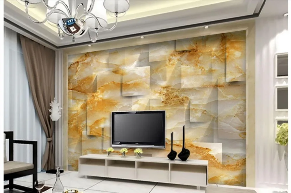 

Home Decoration Marble rectangular three-dimensional space warm 3d stereoscopic wallpaper custom wall mural