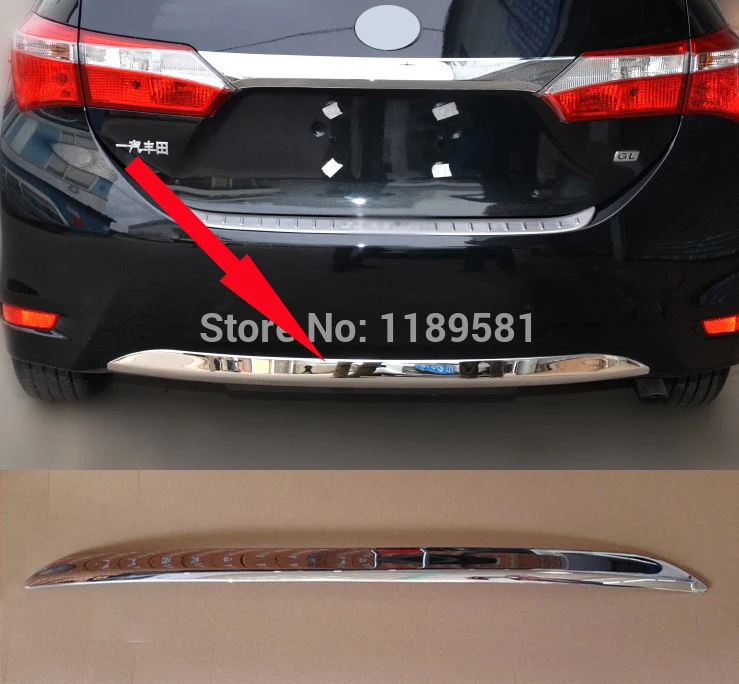 For Toyota Corolla 2014 2015 2016 ABS Chrome Rear Bumper Cover Trim Car Accessories Stickers