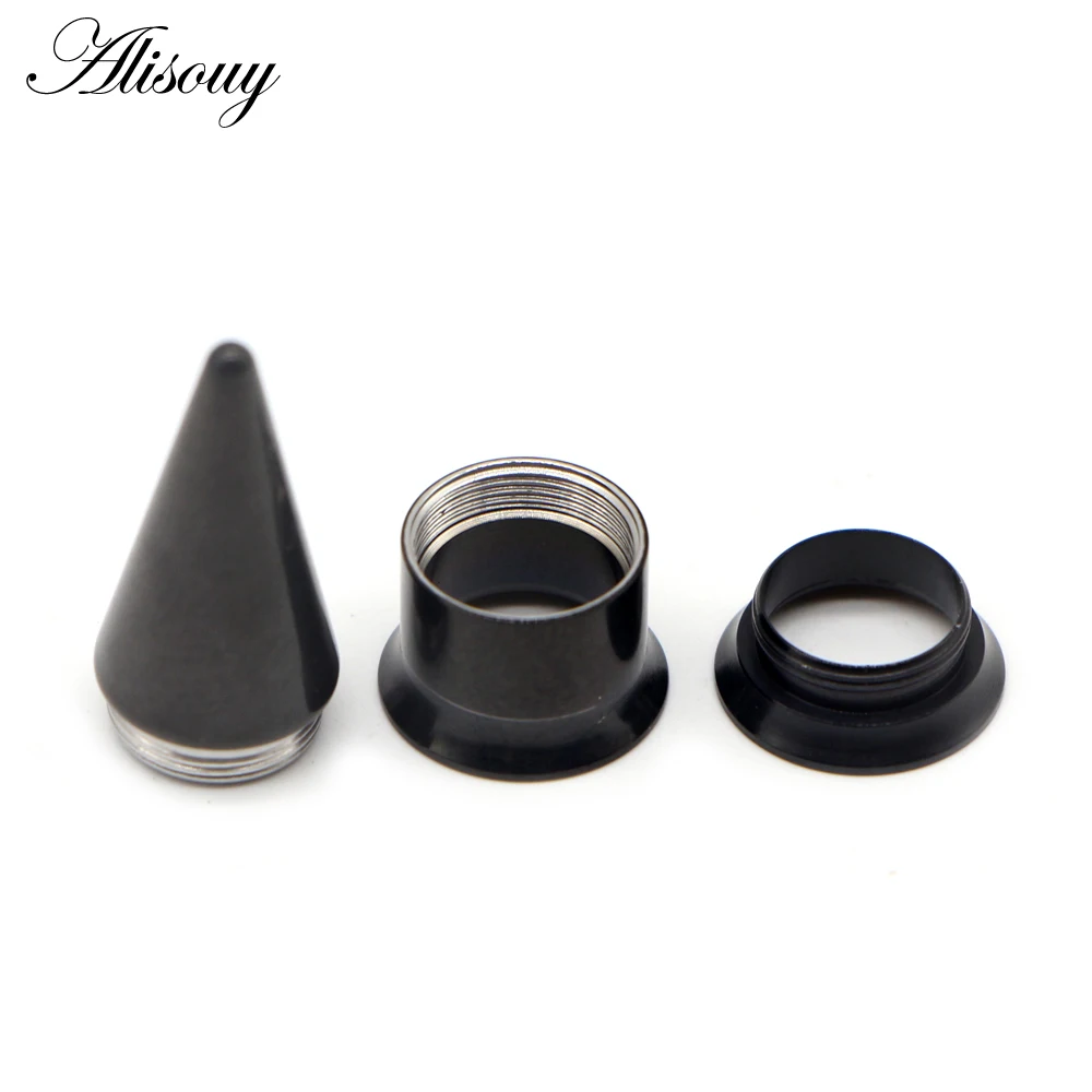 Alisouy 2PCS Stainless Steel Ear Plug Taper Tunnel Gauges Set, 2 in 1 Ear Expander Stretching Screw Kit Piercing Body Jewelry