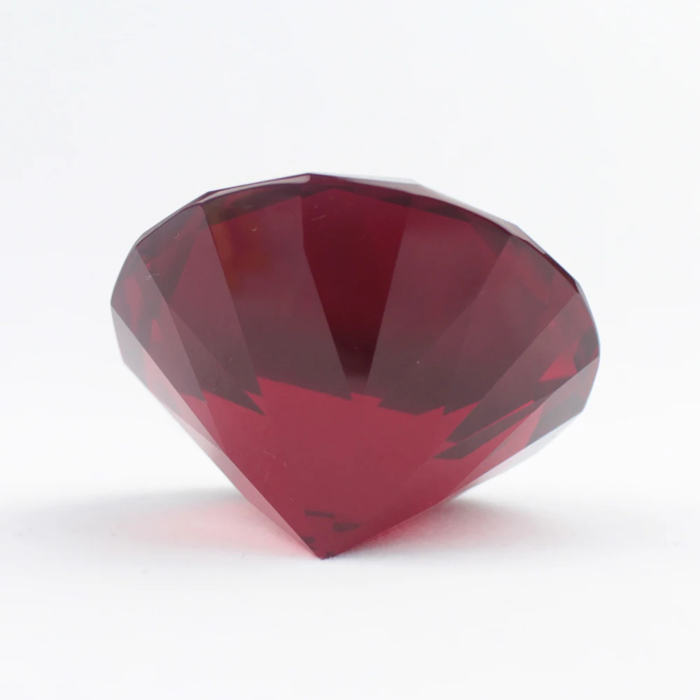 1 pcs Ruby Red Crystal Diamond Gemstone Figurines Miniatures Fengshui Home Decoration Aceessories