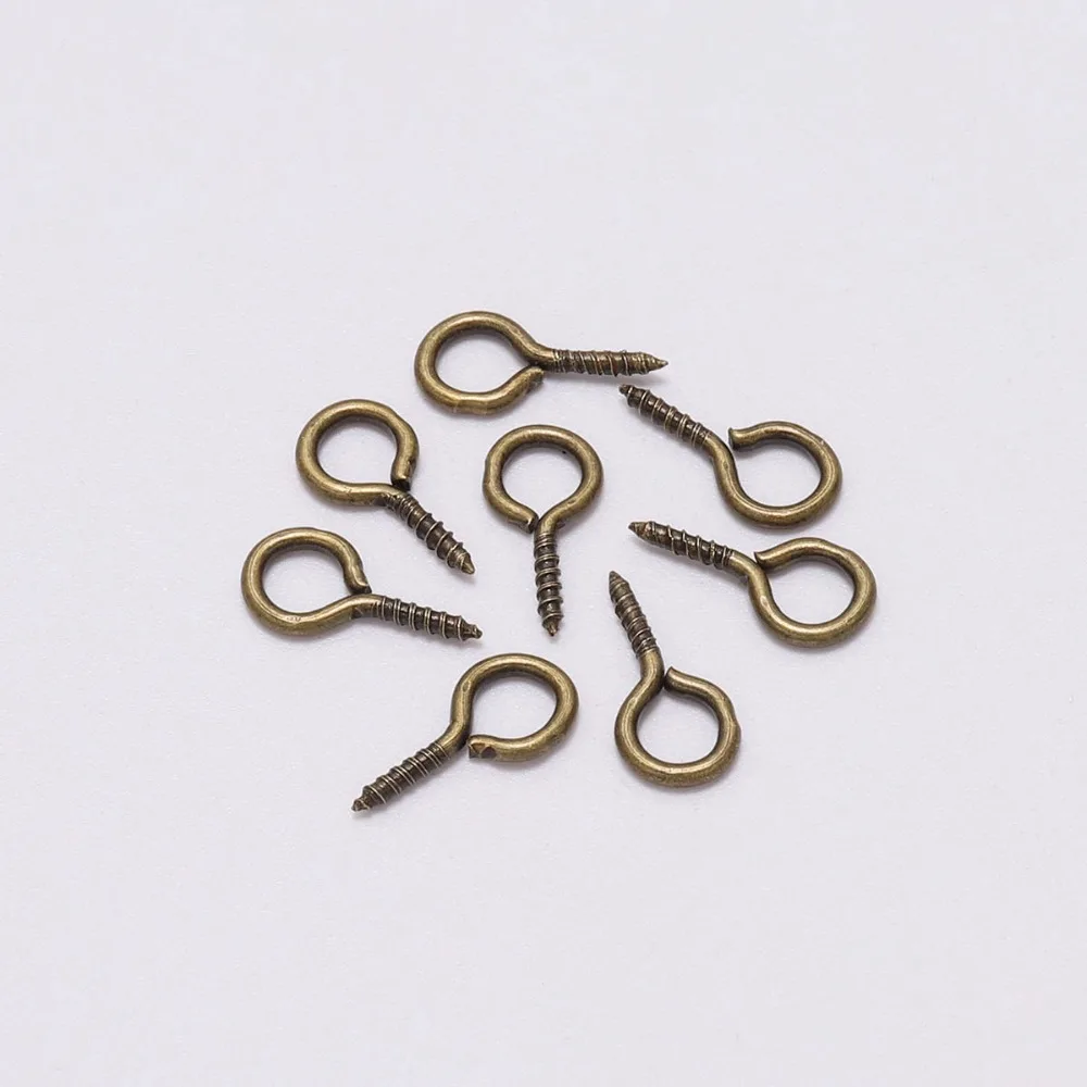 100–200 Stück kleine kleine Mini-Augennadeln, Nietstifte, Haken, Ösen, Schraubgewinde, goldene Verschlüsse, Haken, Schmuckzubehör für die Herstellung von DIY – Detail 8