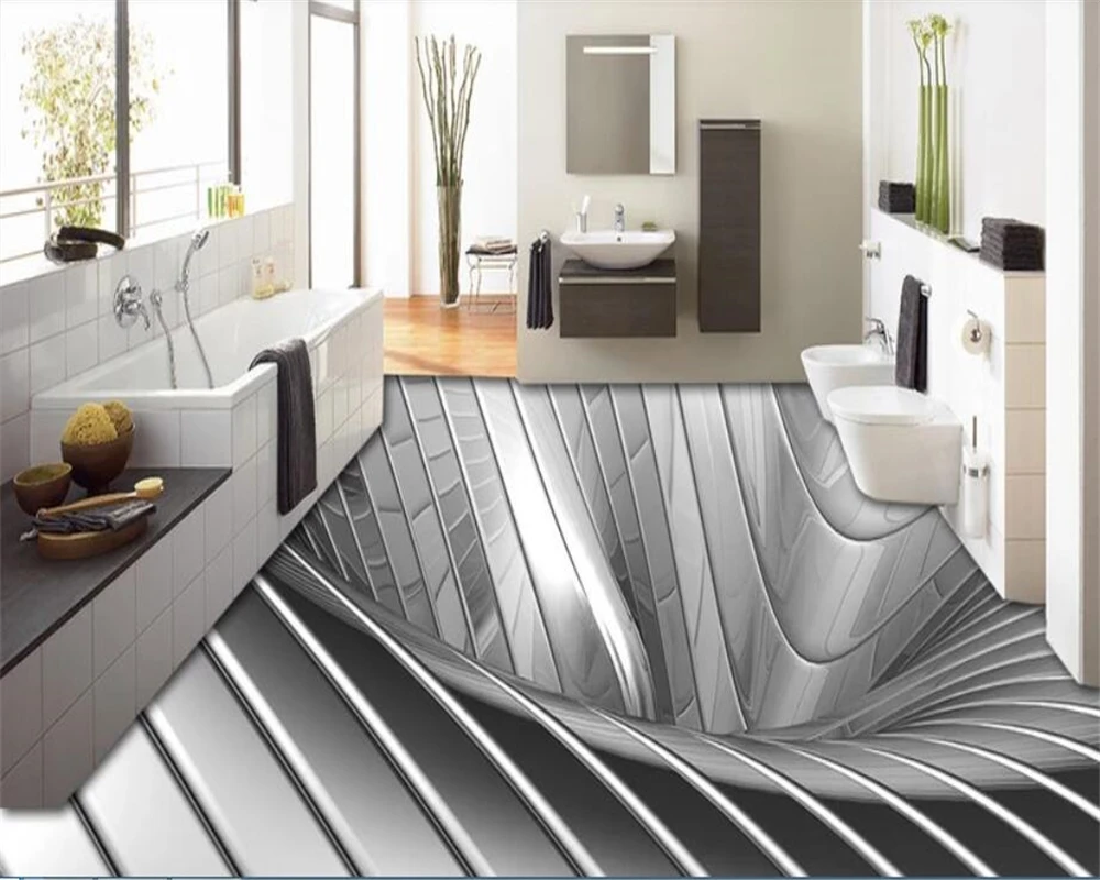

beibehang 3d beautiful silver metal floor tile three-dimensional painting background wall wall papers home decor wallpape