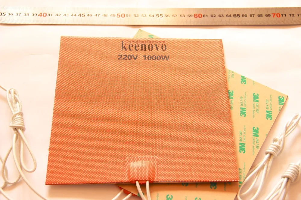 200X200mm,1KW@220V, Powerful KEENOVO Big Truck Engine Block Oil Pan Flexible Silicone Heater Pad