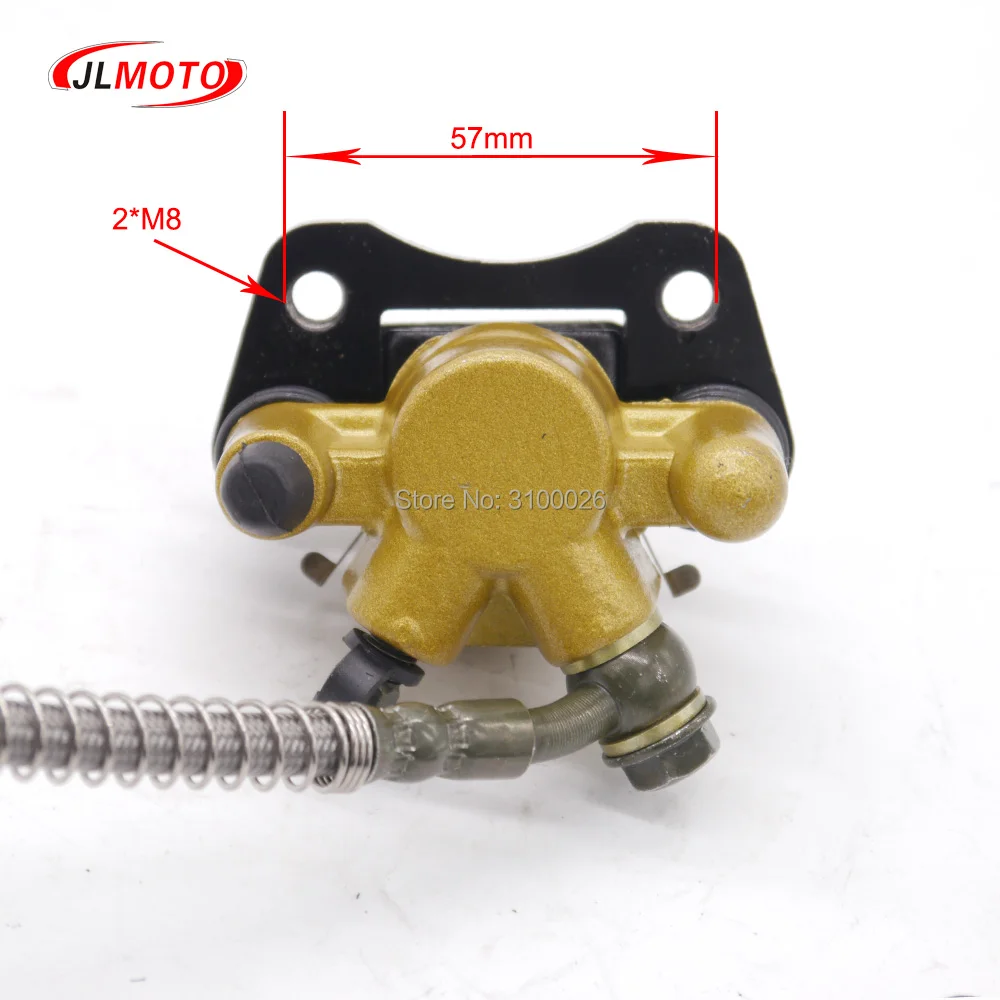 1Set 2 in 1 Front Handle Lever Hydraulic Disc Brake 108mm Disc Fit For ATV 50cc 110cc 49cc Bike Go Kart Buggy UTV Scooter Parts