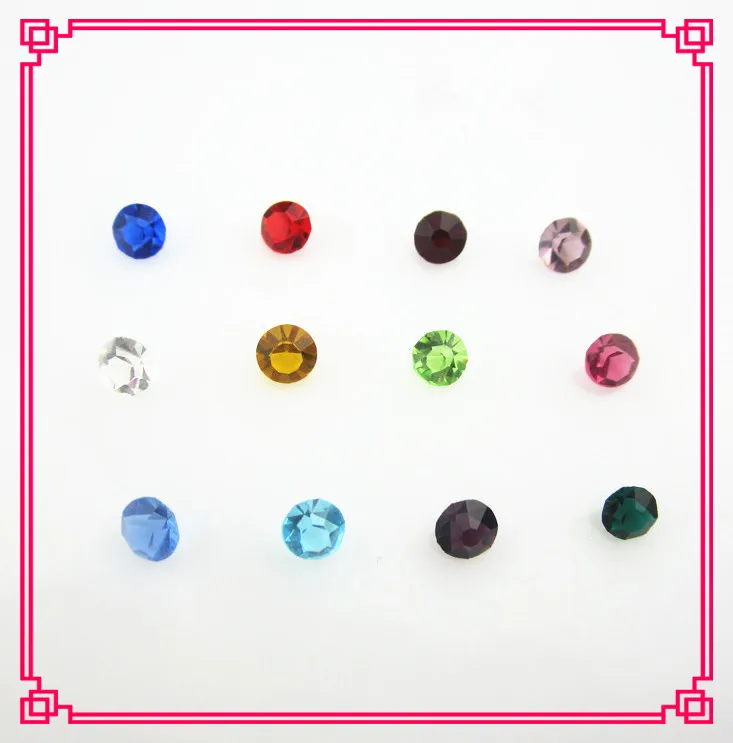 Mix 12 Month Crystal Birthstone Floating Charms Living Glass Memory Locket Accessories 4/5mm 600pcs per color 50pcs)