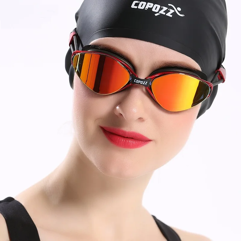 Occhialini da nuoto professionali nuovissimi antiappannamento UV placcatura regolabile uomo donna occhiali da nuoto in silicone impermeabili occhiali per adulti