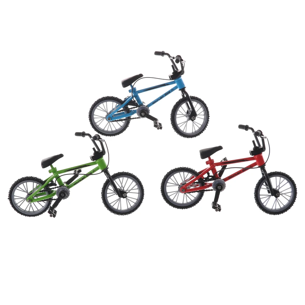 Cute Mini Finger Bmx Toys Mountain Bike BMX Fixie Bicycle Finger Scooter Toy Creative Game Suit Children Grownup 3 Colors