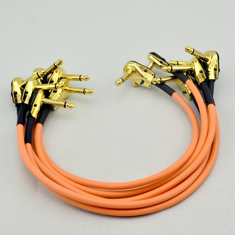 LANDTONE Musical  Guitar Pedal  Low-Profile Right-Angle Guitar Patch Cable with gold plate 6.35mm free shipping