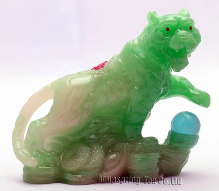 Green Tiger, Lucky Charms, Chinese zodiac, Shenxiao,Allochroic Mascot, fengshui Ornament,novel gifts, Tea pet, S1015Ahu