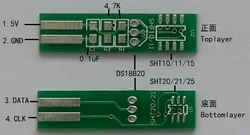 10pcs SHT10 SHT11 SHT15 SHT20 SHT21 SHT25 DS18B20 Mini PCB Bare Board Welding Plate Temperature&Humidity Sensor Three-in-one PCB