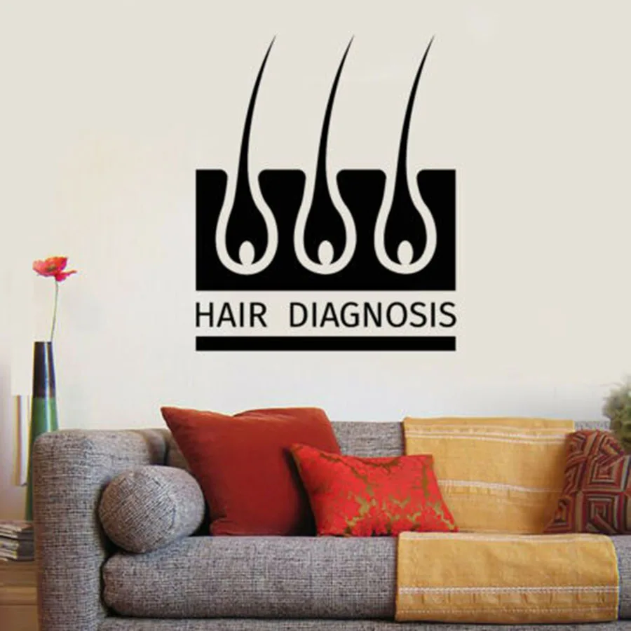 Beauty Salon Vinyl Wall Decal Hair Diagnosis Wall Window Wall Stickers Healthy Lifestyle Dermatology Art Mural Stickers C167