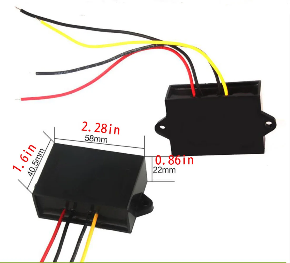 コンバータ DC 5 V-12 V 1A へ 11/12 ワット 2A/24 ワット 3A/ 36 ワット 4A/48 ワット DC DC ステップアップ防水昇圧電源モジュール車の電源インバータ