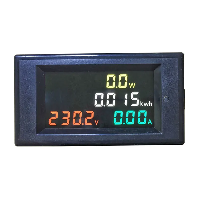 

D69-2049 0.01-100A 4 in 1 AC Voltmeter Ammeter Power Energy Meter HD Color Screen 180 Degrees Flawless LED display