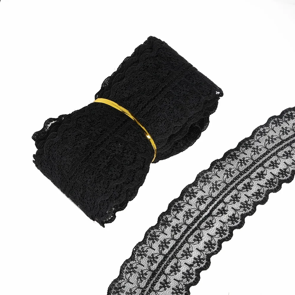5Yards 45mm Lace Roll Spool Fabric Ribbon Netting Fabric Wedding Lace Decoration Trim Garment Apparel Tulle Roll Party Supplies