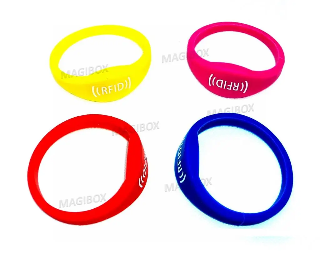 Color 125khz Rfid Waterproof Proximity ID Card EM card RFID wristbands bracelets and wrist band ID TK4100 silicone id wristband