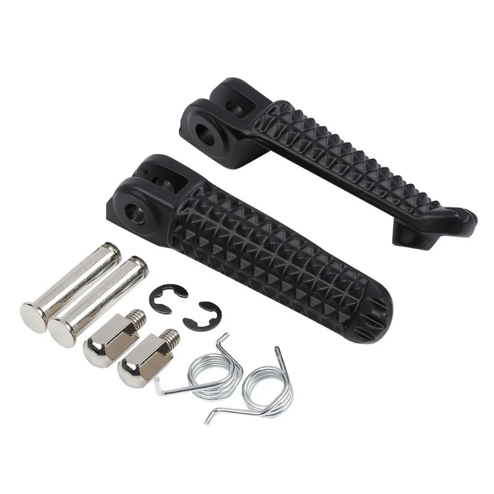 Motorcycle Matt Black Front Foot Pegs Footrests For Yamaha YZF R1 1998-2021 YZF-R6 1999-2020 12