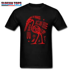 New Tees Red Black T-shirt Men Tribal Art T Shirts Tattoo Bird Designer Autumn Tshirts Custom Father Day Gift Clothes Unique