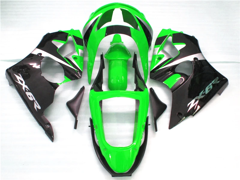 High quality full set fairing kits for KAWASAKI Ninja ZX6R 1998 1999 motorcycle sports fairings kit ZX 6R 636 98 99 green black