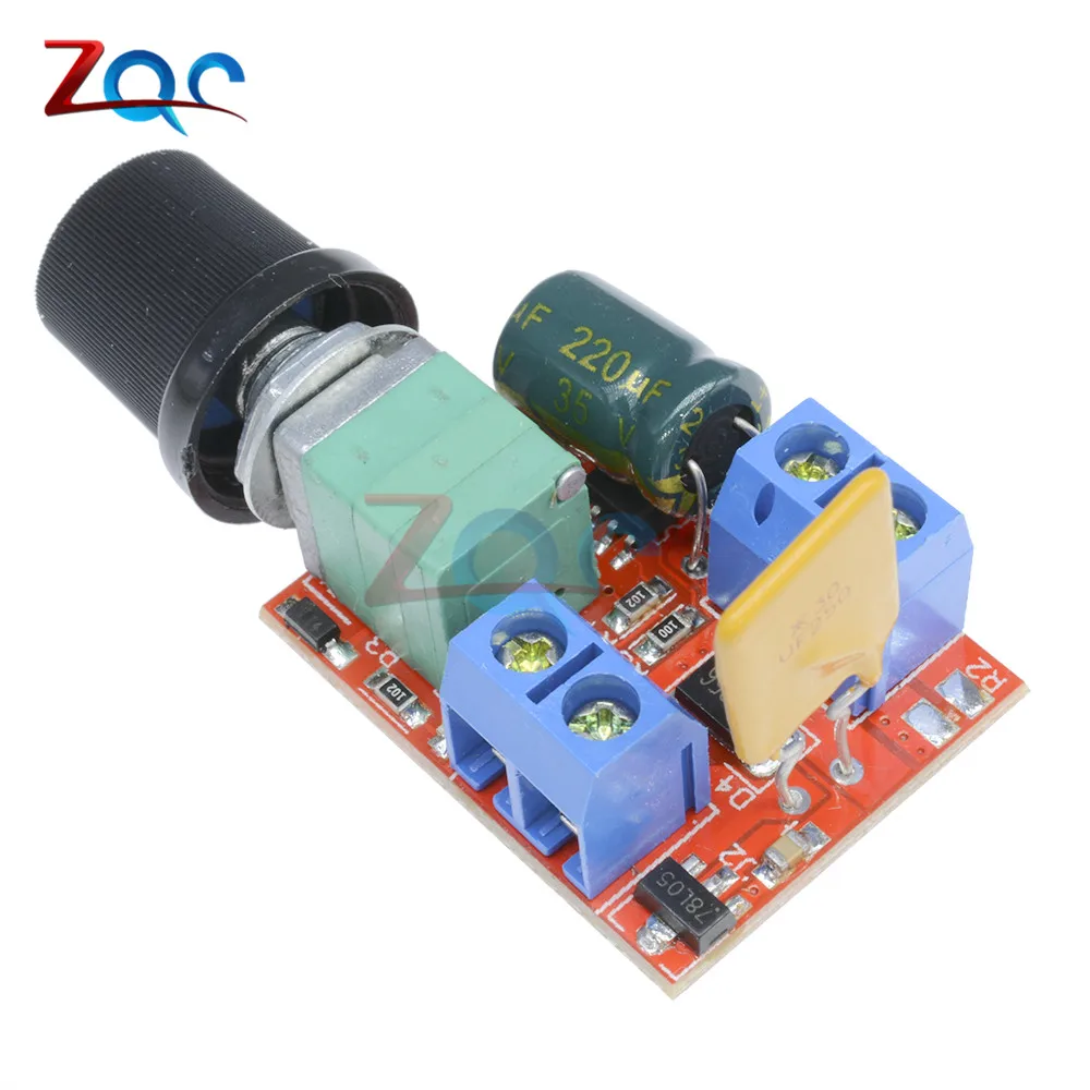 Hot Sale Mini 5A PWM Max 90W DC Motor Speed Controller Module 3V-35V Speed Control Switch LED Dimmer