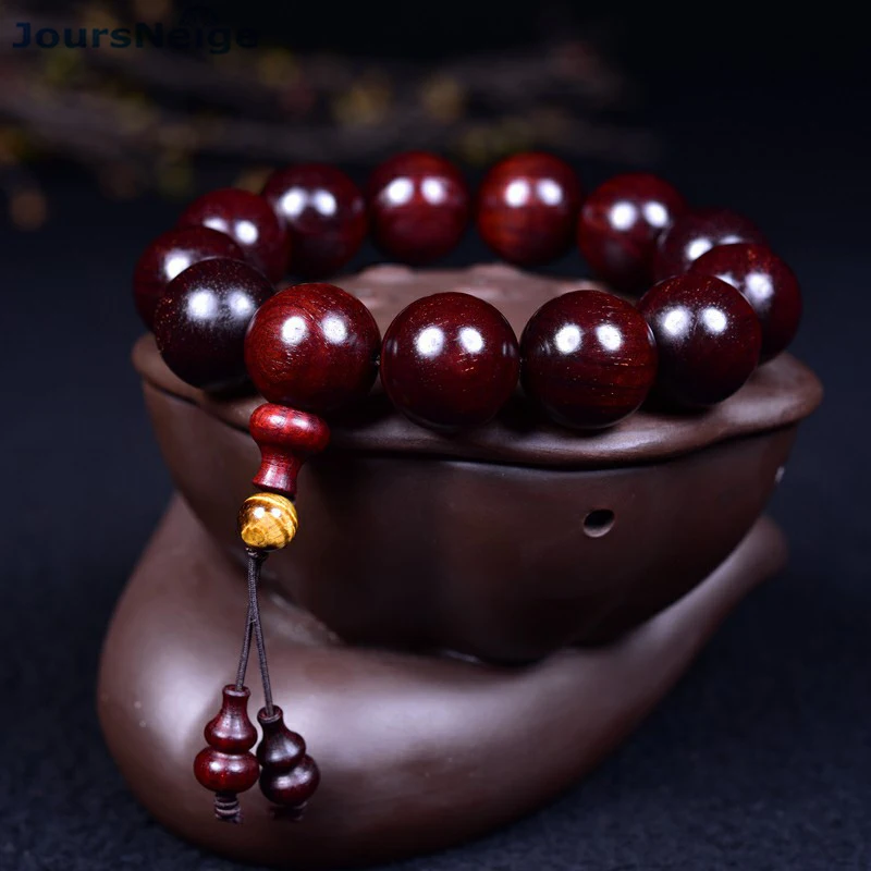 Wholesale Authentic Lobular Red Sandalwood Wooden Bracelets High Oil Buddha Round Beads Tiger eye models Hand String Jewelry