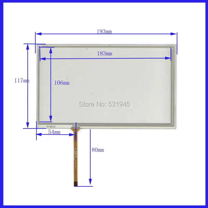 

ZhiYuSun LXH-TPM295-8.0 compatible 8 inch 4-wire resistive Touch Panel compatible Navigator TOUCH SCREEN GLASS LCD display