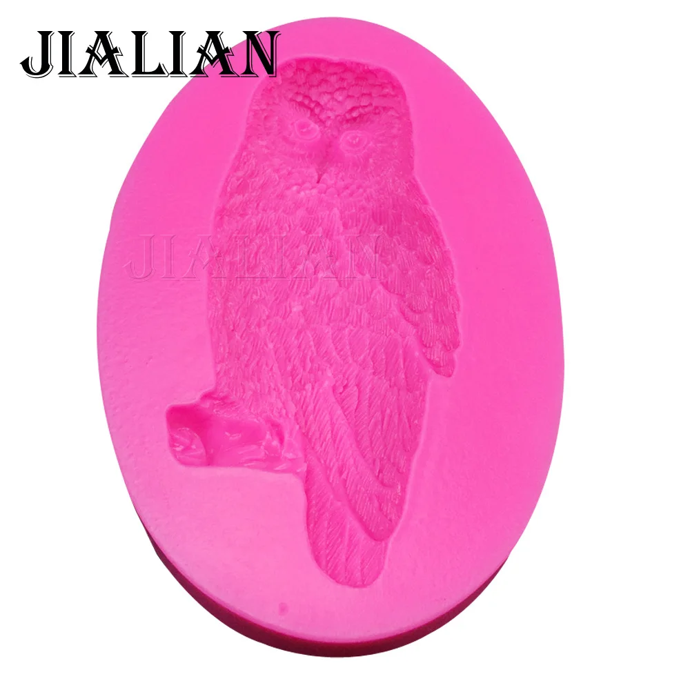 Free shipping owl soap mould chocolate Party cake decorating tools DIY baking fondant silicone mold T0393