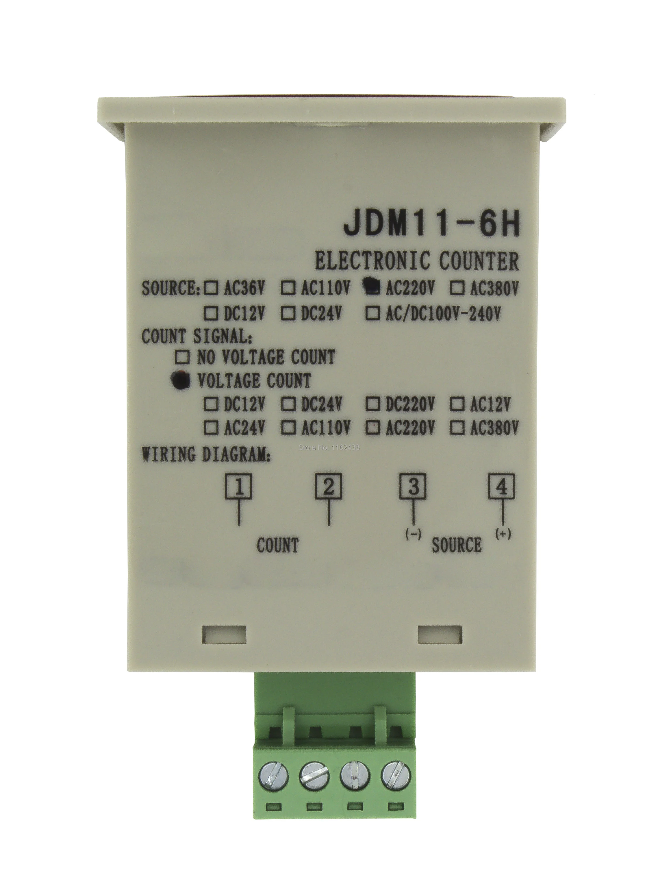 JDM11-6H AC 220V 110V 380V 36V  AC/DC 24V 12V digital electronic counter relay JDM11 voltage level input production counter