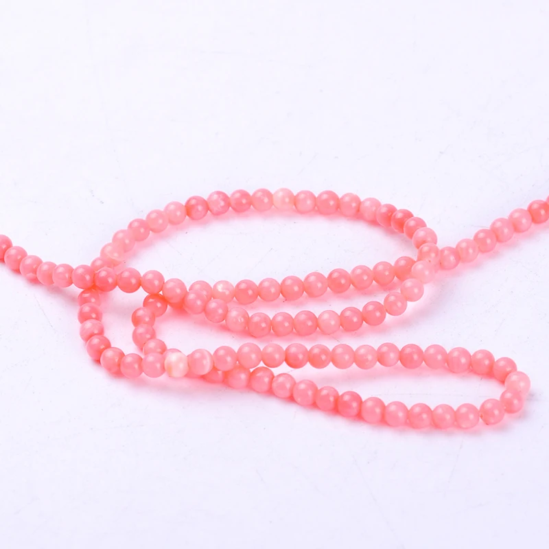 1pack/Lot 3-3.5mm High Quality Round Natural Red Pink Coral Beads Loose Spacer Beads Diy For Bracelet Necklace Jewelry Making