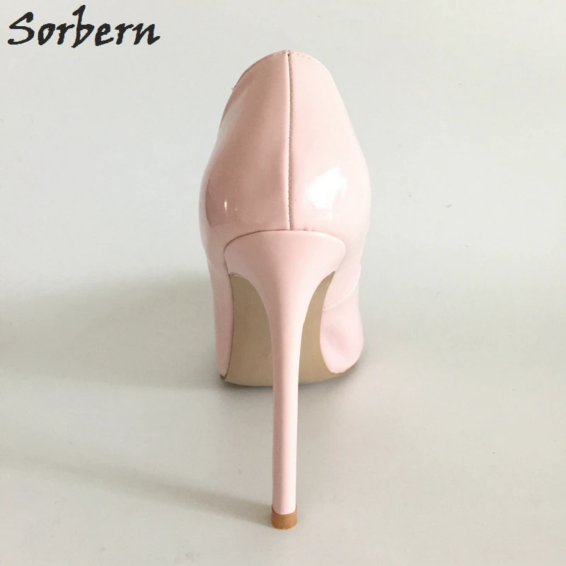 Sorbern Round Toe Slip On Women Pump Nude Pink Office Shoes Women Size 11 Custom Colors New Women Shoes 2019 Heels