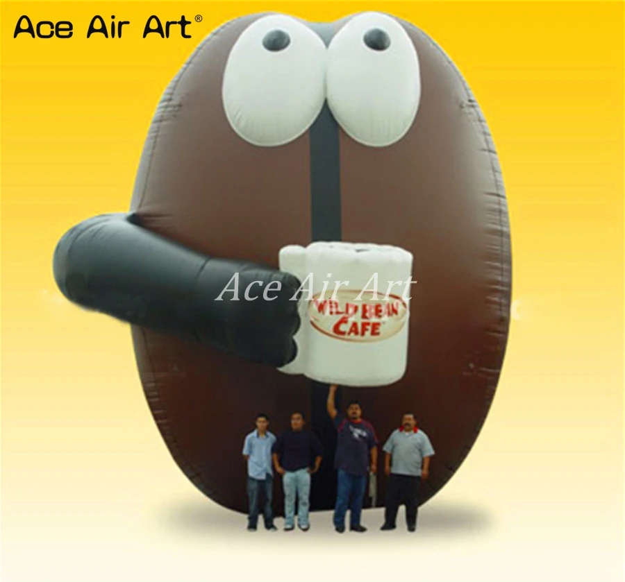 Outdoor Advertising  Decoration Beautiful Giant Inflatable Coffee Bean For Sale