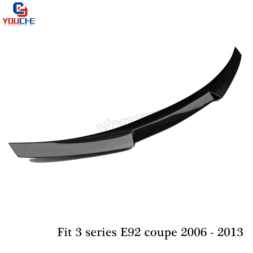 For 2006 - 2012 BMW 3 Series E92 (2-Door Coupe) Genuine Carbon Fiber Rear Trunk Spoiler, Fitment Guaranteed