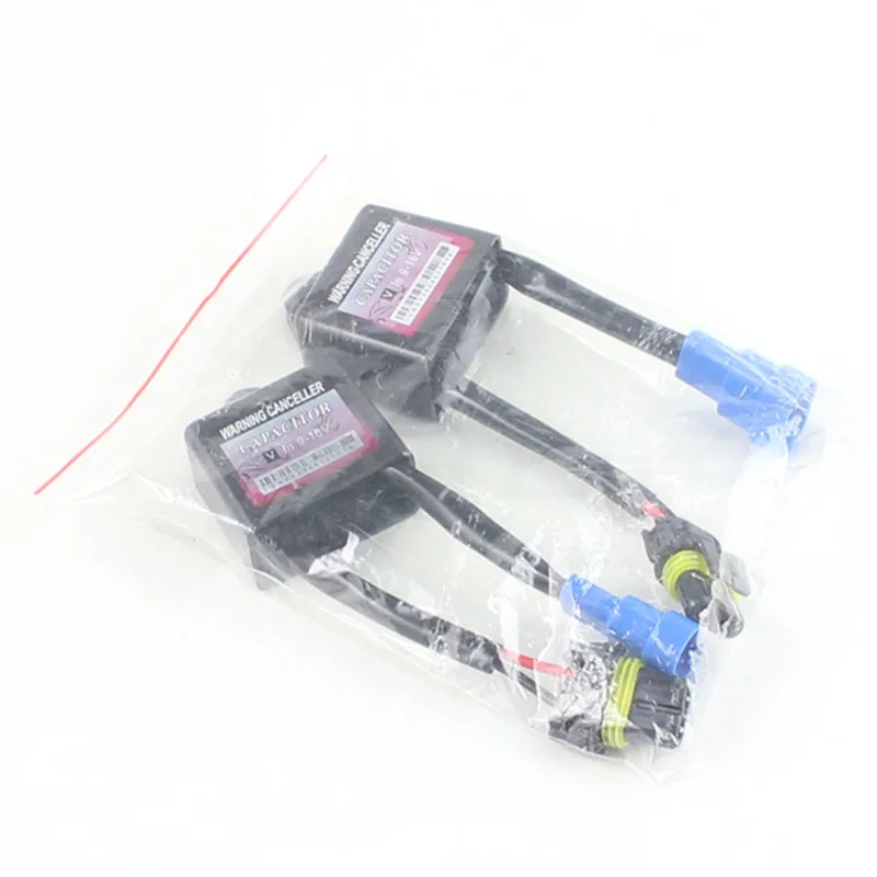 2PCS Xenon HID Kit Anti-flicker Error Warning Canceller H1 H3 H4 H7 H8 H9 H10 H11 H13 9005 9006 Capacitors Computer Decoder