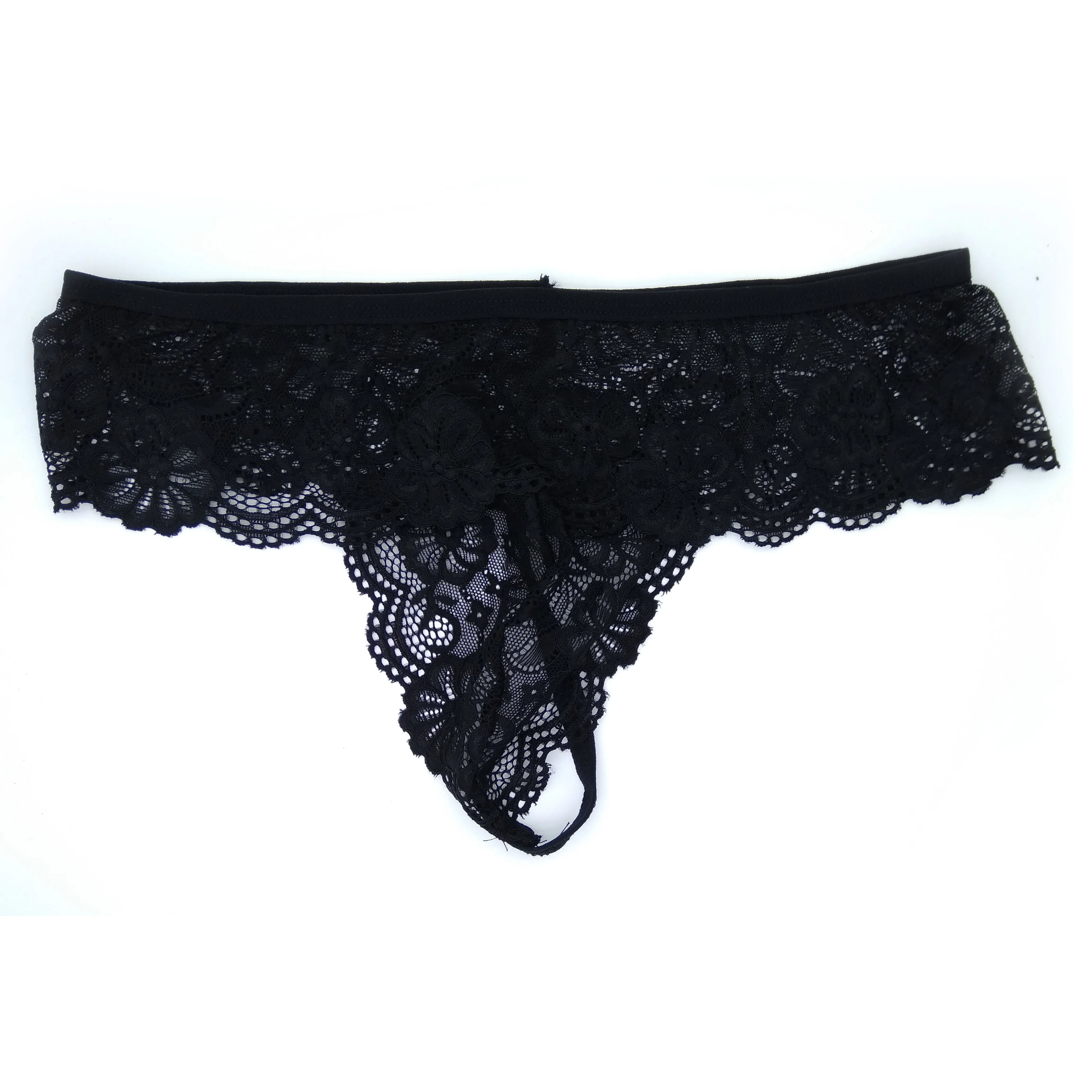 Sous-vêtements en dentelle pour hommes, Lingerie Gay, string, Sexy, sous-vêtements, slip avec pochette, nouvelle collection