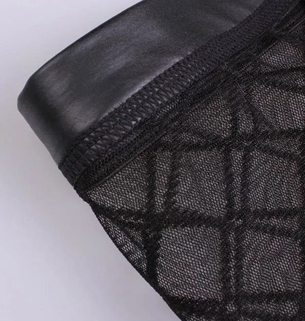 Quán Bar Đồng Tính Hiệu Suất Nam Võ Sĩ Quần Lót Sexy Màu Đen Kẻ Sọc Fishnet Lưới Trong Suốt Nhìn Thấy Qua Quần Lót