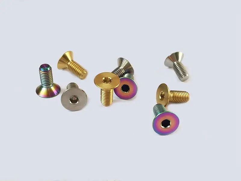 M5x20mm/M5x25mm/M5x35mm GR5 TC4 Titanium Countersunk Bolts For Bike Stem Headset Top Cap